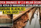 Proyek Drainase Kutabaru Rp2,6 Miliar Disorot, CV Mahardika Artha Gemilang Terancam Dievaluasi hingga Blacklist
